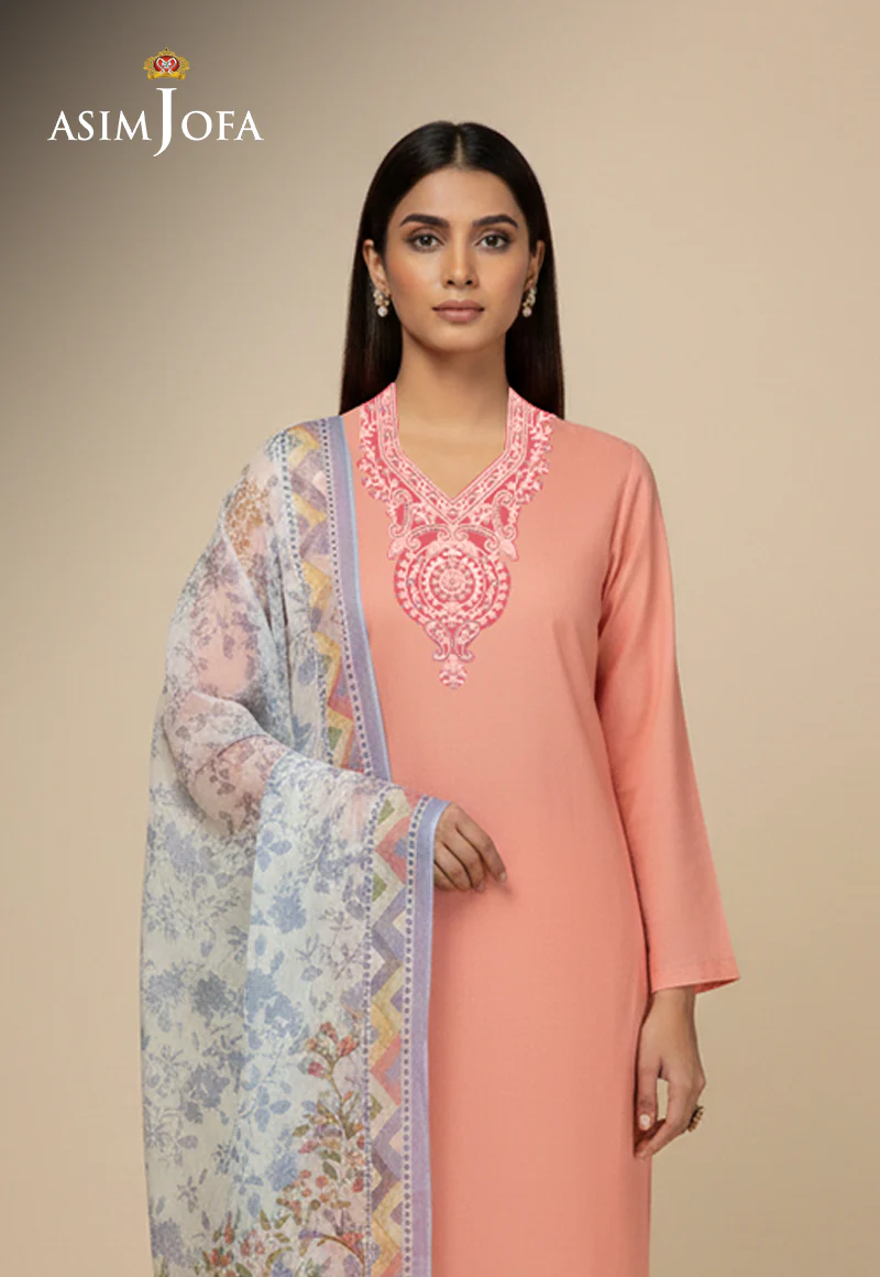 Ajso-280 Unstitched 2 Pcs Shirt Dupatta - Image 2