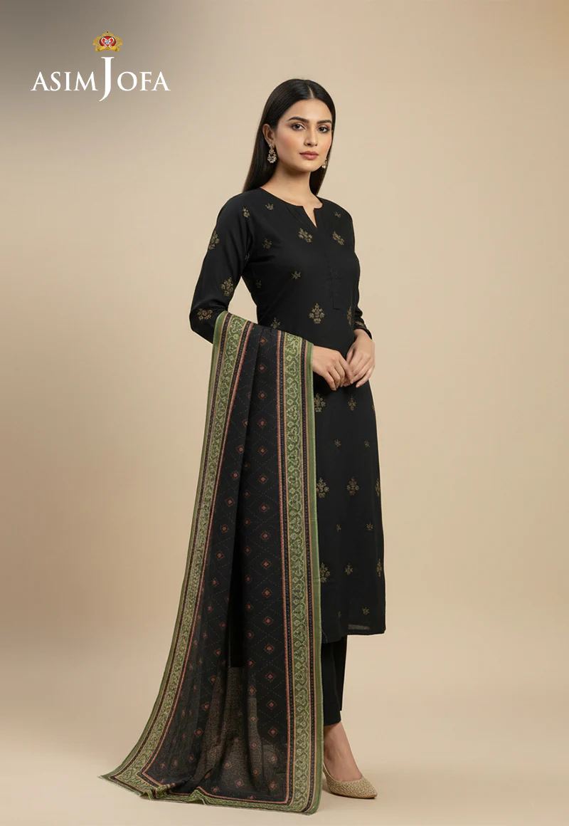 AJSO-306 Unstitched 3 Pcs Shirt Dupatta Trouser