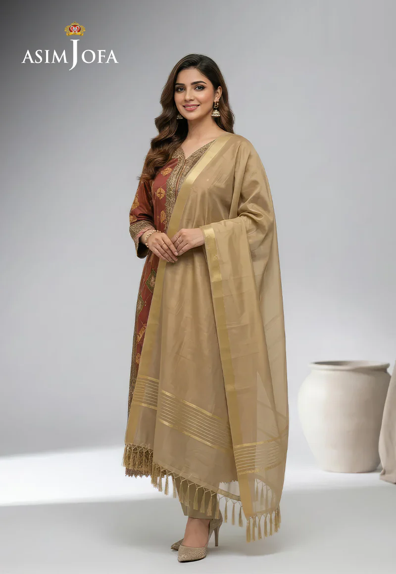 AJSO-457 Unstitched 1 Pc Dupatta - Image 2
