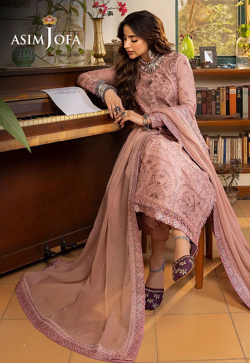 AJSW-01 EMBROIDERED LAWN SILK 3 PCS - Image 9