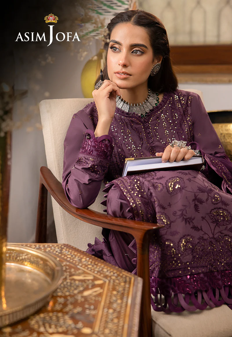 AJSW-06 EMBROIDERED LAWN SILK 3 PCS - Image 11