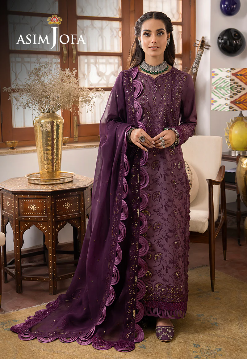 AJSW-06 EMBROIDERED LAWN SILK 3 PCS - Image 6