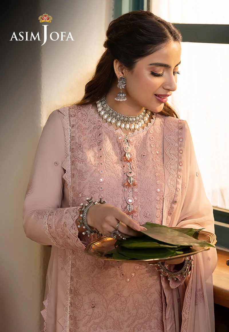 AJSW-07 EMBROIDERED LAWN SILK 3 PCS - Image 5