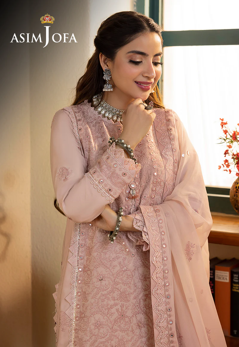 AJSW-07 EMBROIDERED LAWN SILK 3 PCS - Image 6