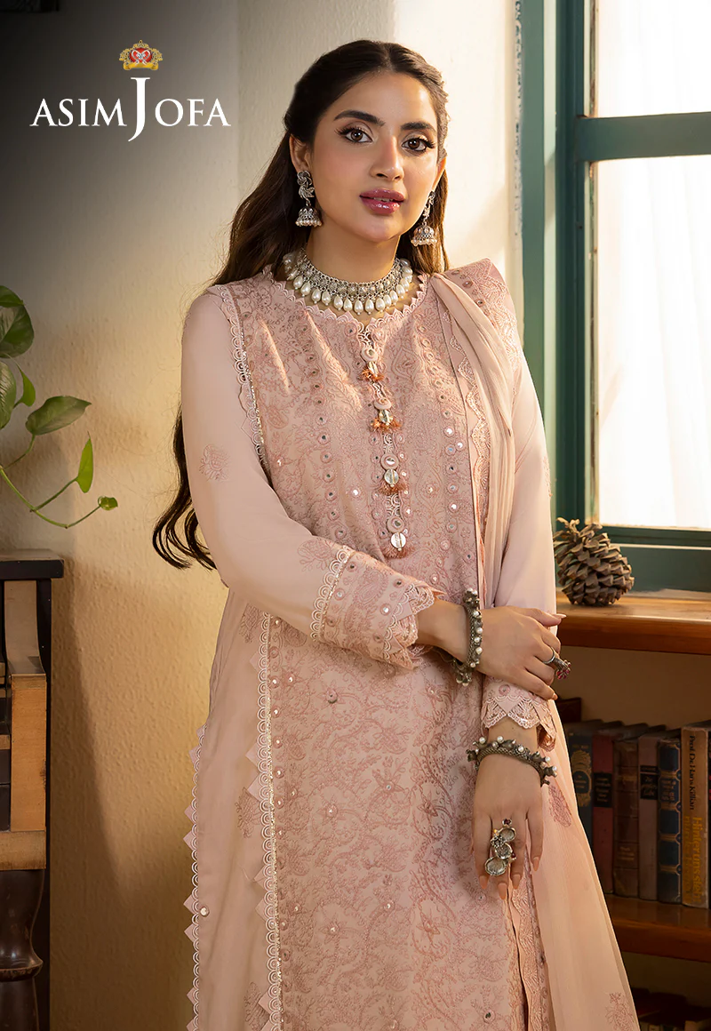 AJSW-07 EMBROIDERED LAWN SILK 3 PCS - Image 8