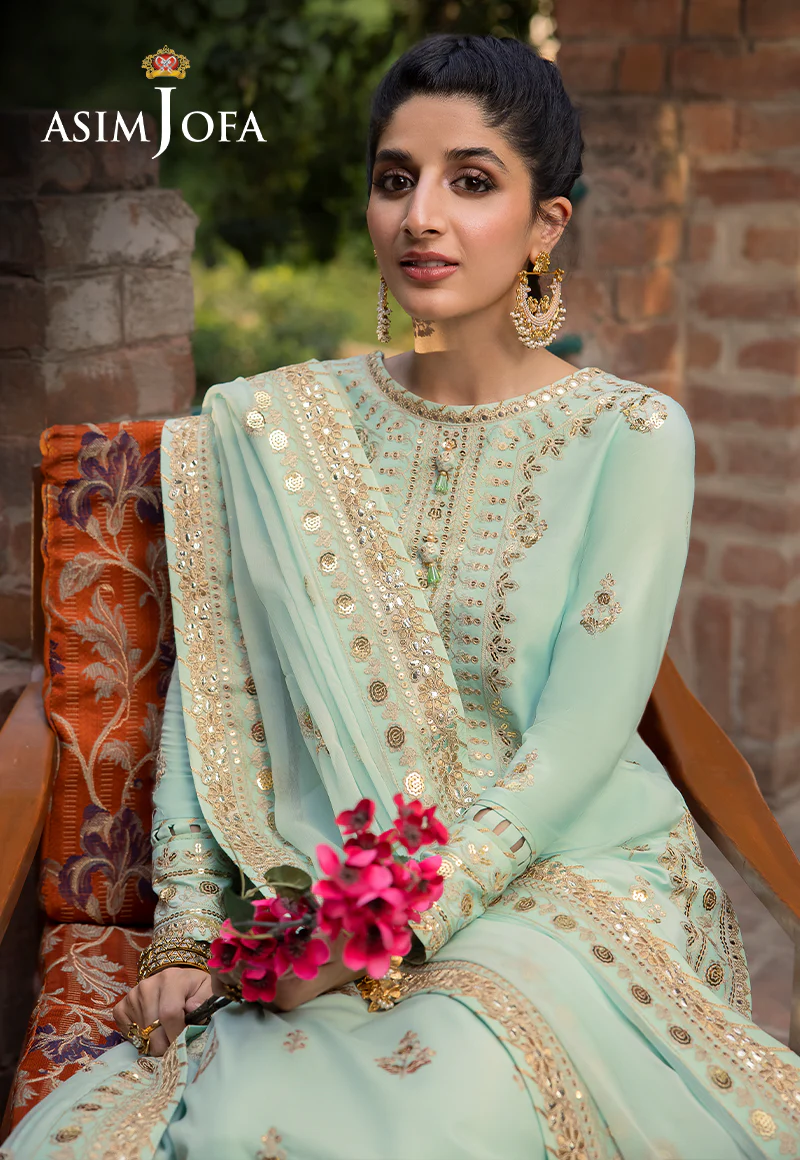 AJSW-11 EMBROIDERED LAWN SILK 3 PCS - Image 6