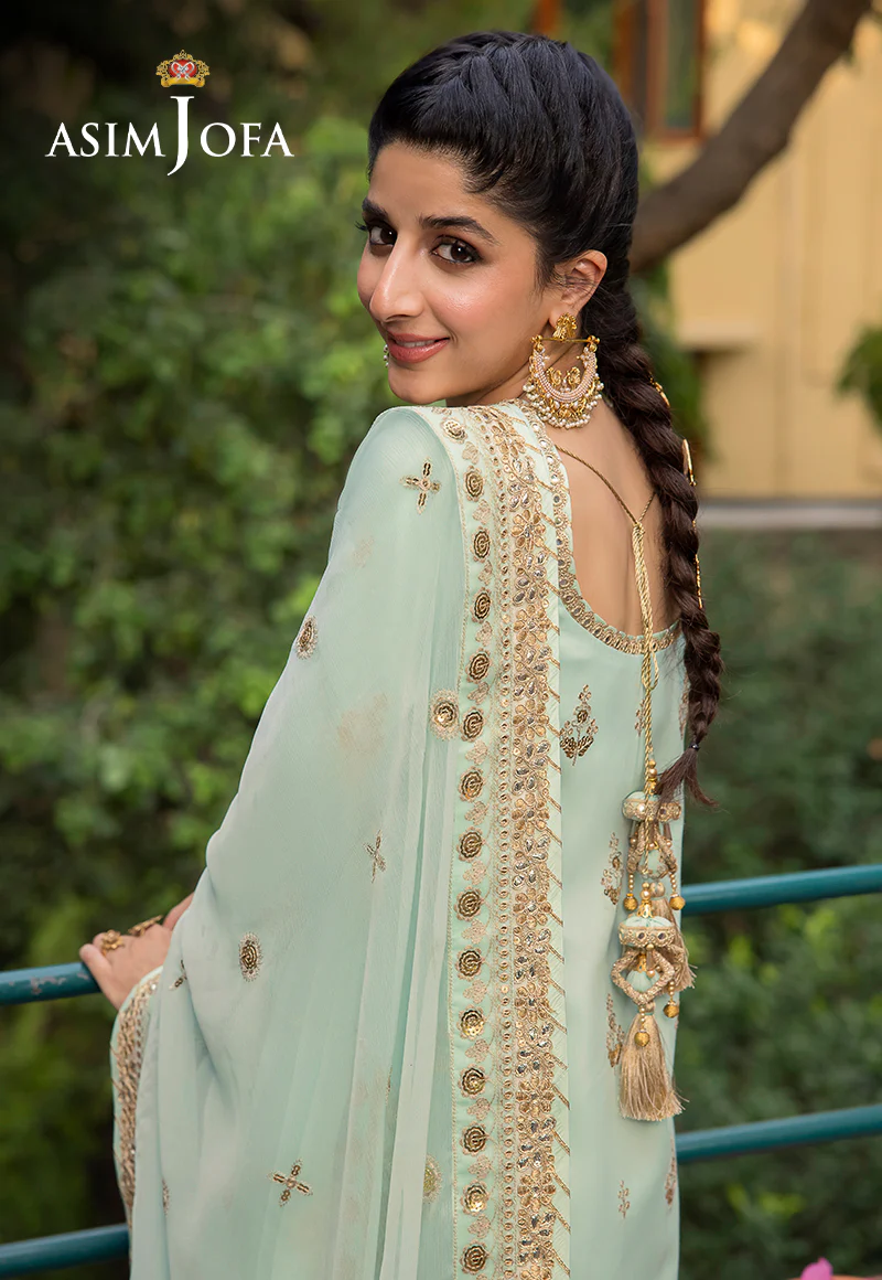 AJSW-11 EMBROIDERED LAWN SILK 3 PCS - Image 8