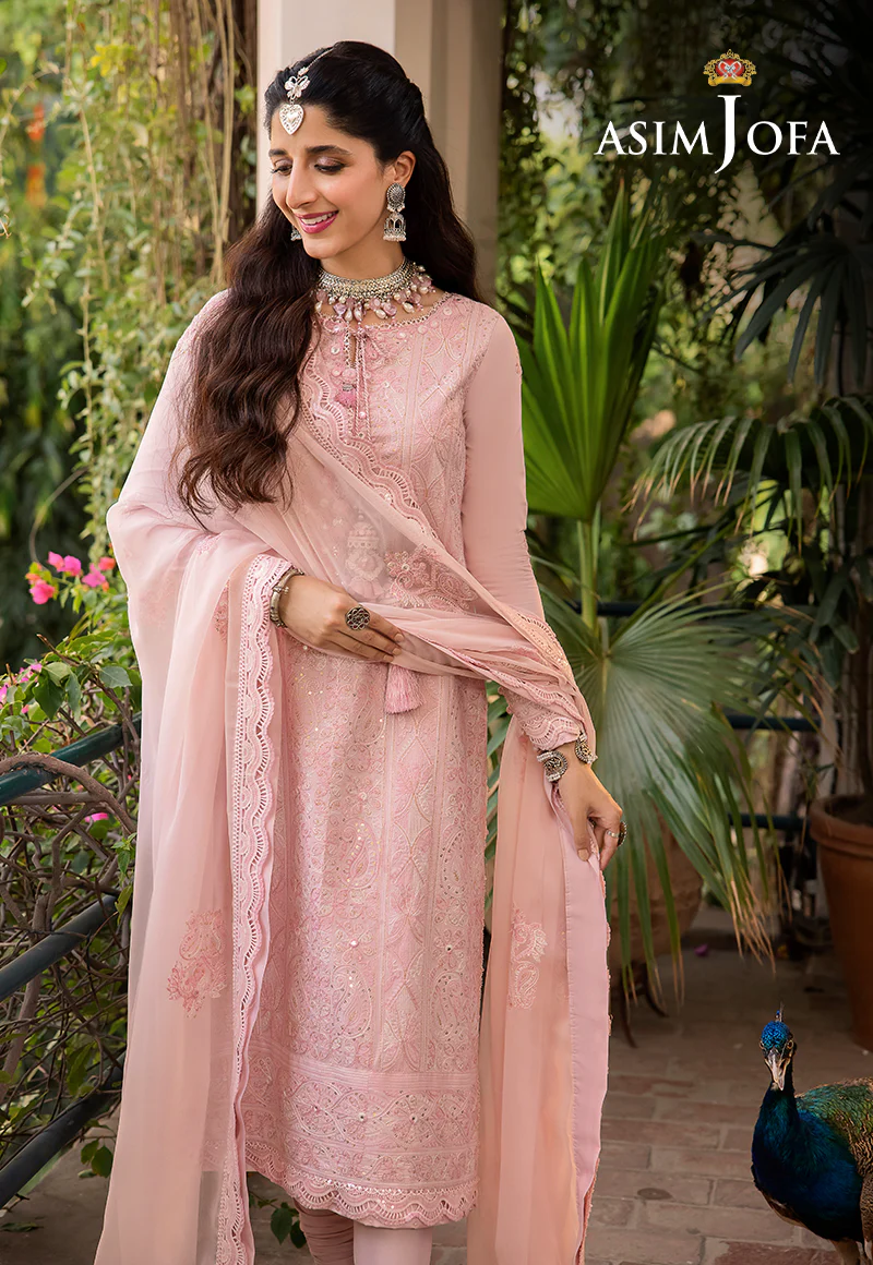 AJSW-14 EMBROIDERED LAWN SILK 3 PCS - Image 4