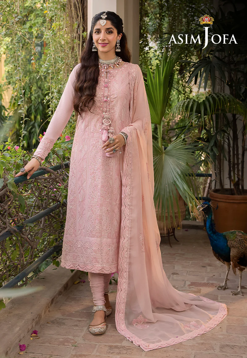 AJSW-14 EMBROIDERED LAWN SILK 3 PCS - Image 8