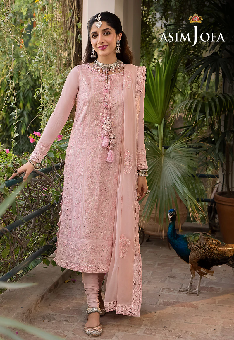 AJSW-14 EMBROIDERED LAWN SILK 3 PCS - Image 9
