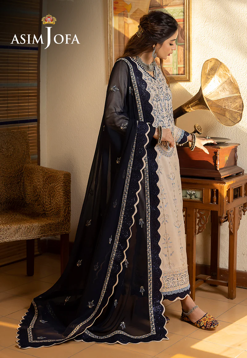 AJSW-17 EMBROIDERED LAWN SILK 3 PCS - Image 3