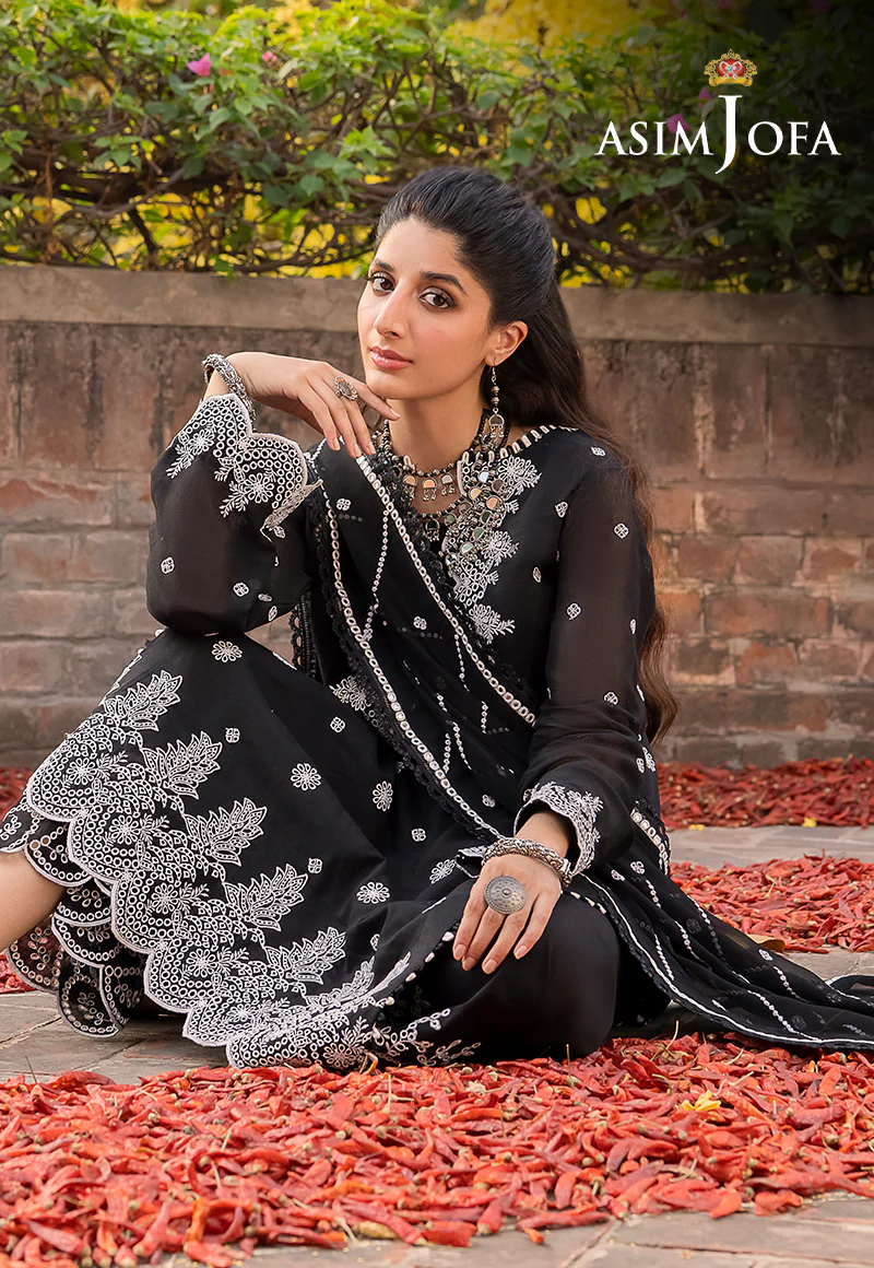 AJSW-19 EMBROIDERED LAWN SILK 3 PCS - Image 11