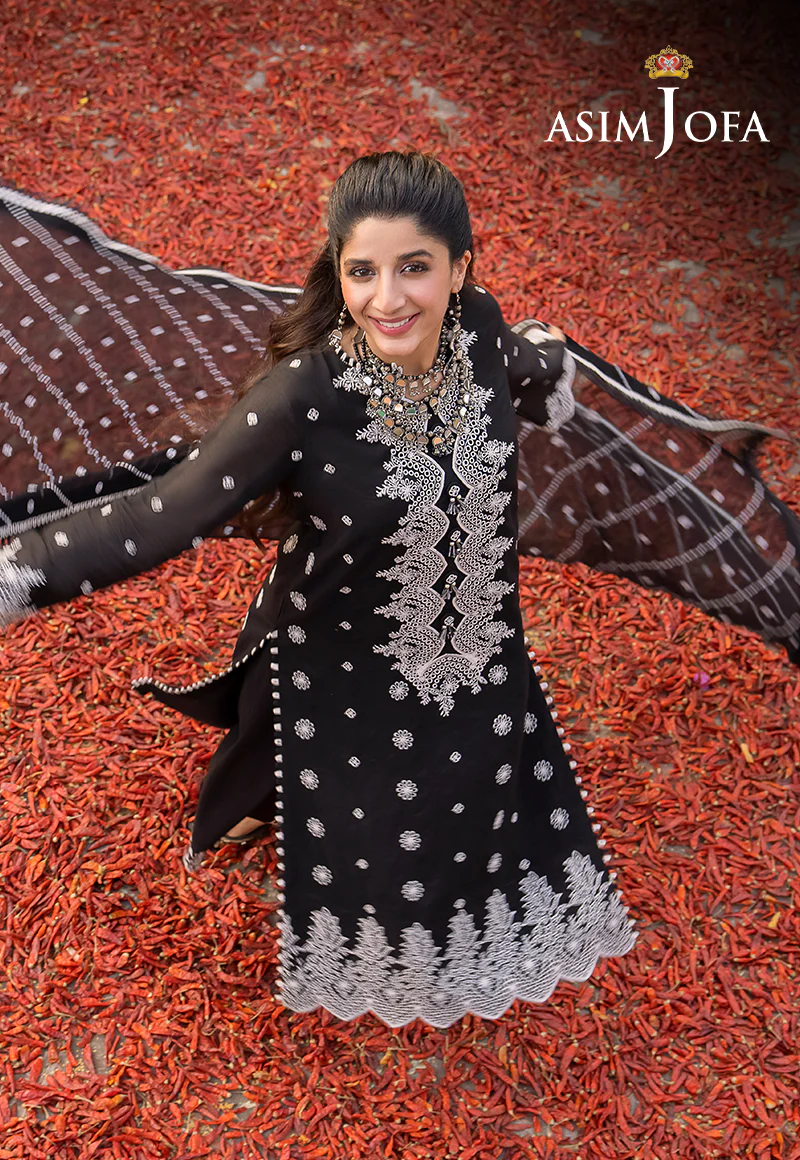 AJSW-19 EMBROIDERED LAWN SILK 3 PCS - Image 6