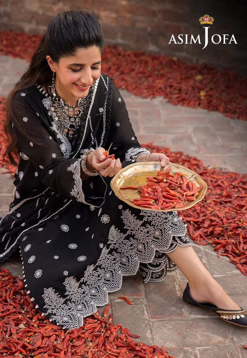AJSW-19 EMBROIDERED LAWN SILK 3 PCS - Image 7