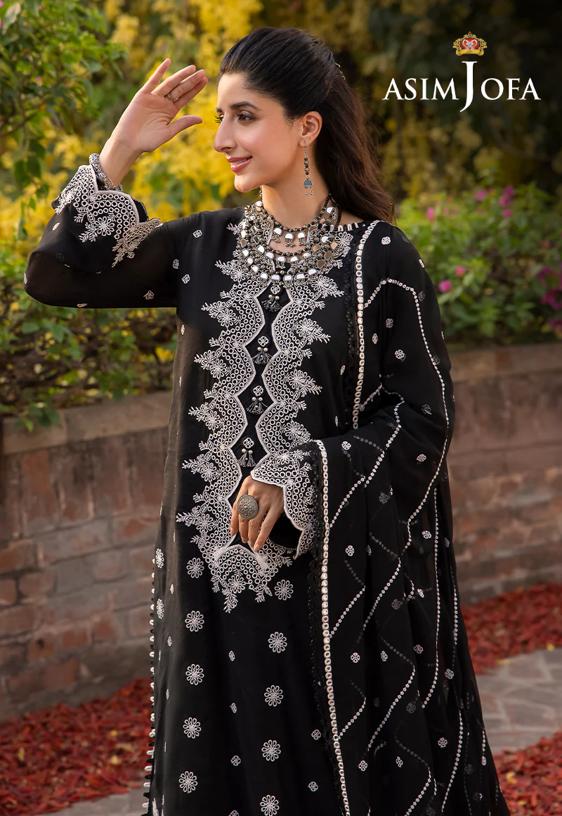 AJSW-19 EMBROIDERED LAWN SILK 3 PCS - Image 9