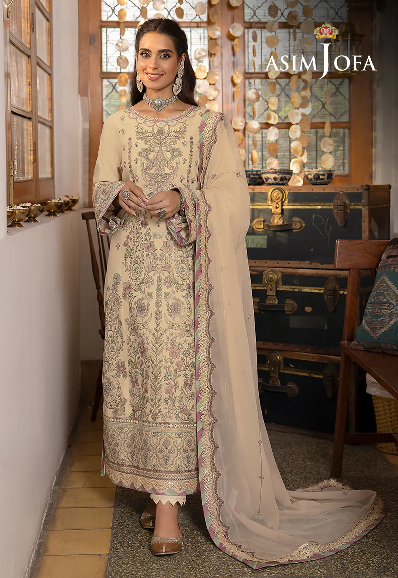 AJSW-26 EMBROIDERED LAWN SILK 3 PCS - Image 2