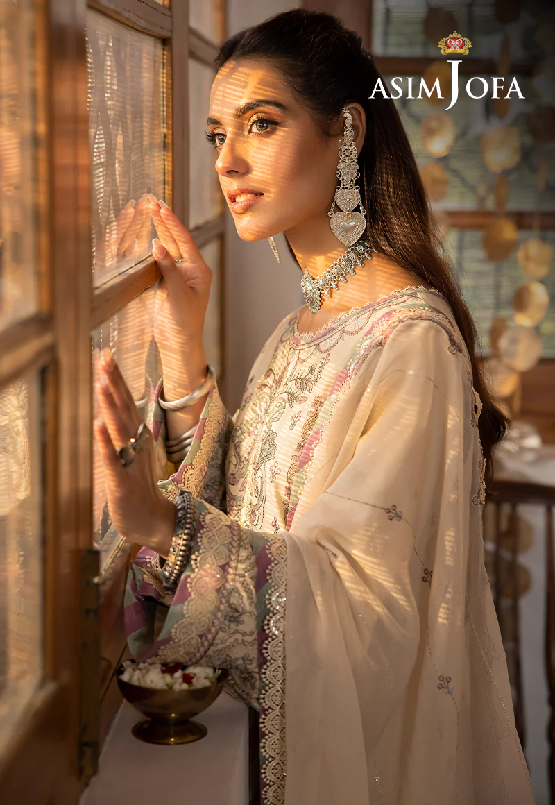 AJSW-26 EMBROIDERED LAWN SILK 3 PCS - Image 7