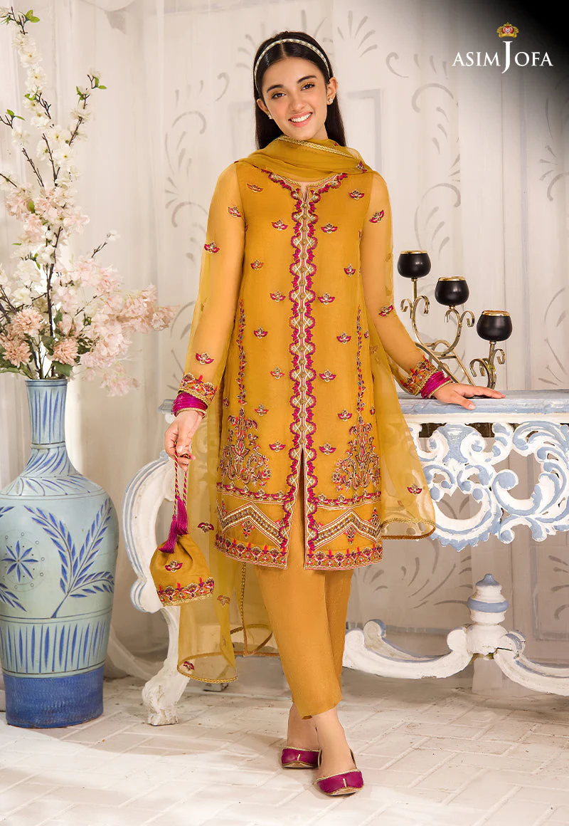 AJTFD-09 EMBROIDERED ORGANZA 2 PCS