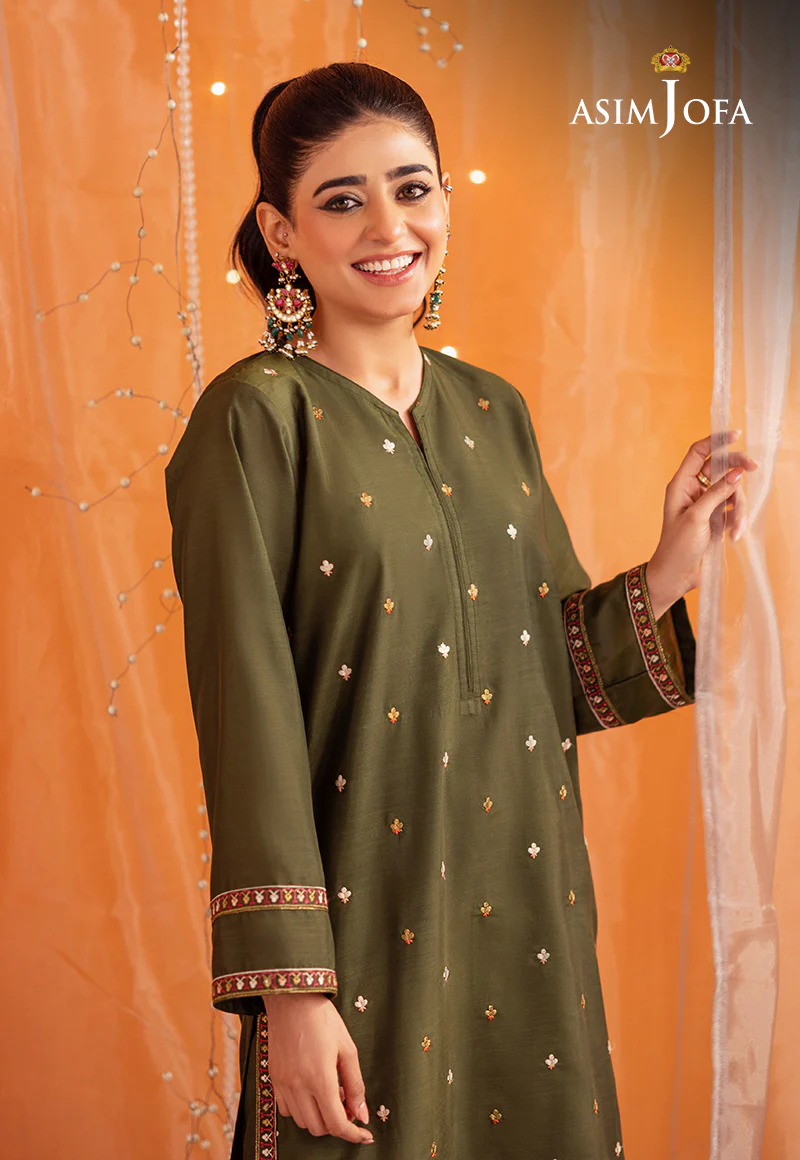 AJTM-04 - 2 PCS EMBROIDERED RAW SILK 2 PCS - Image 6
