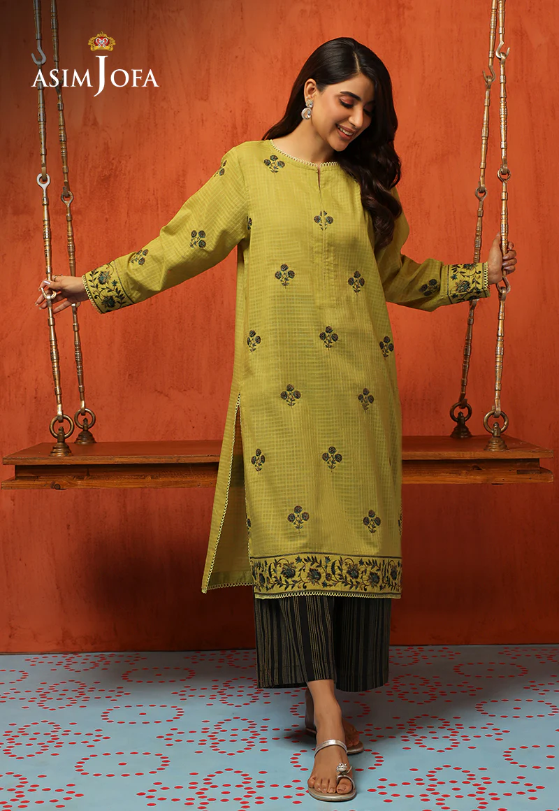 AJTM-07 - 2 PCS EMBROIDERED SELF JACQUARD 2 PCS - Image 4