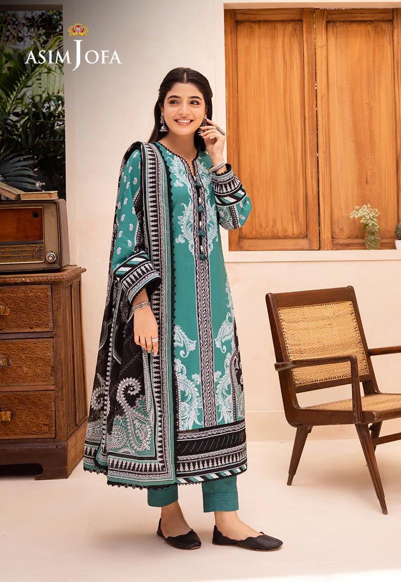 AJUBD-03 PRINTED LAWN STITCHED 3 PCS