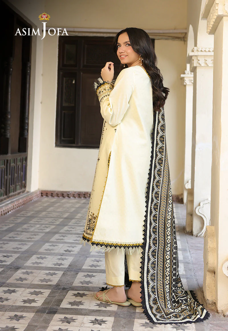 AJUBFD-17 EMBROIDERED DOBBY Stitched 3 PCS - Image 2