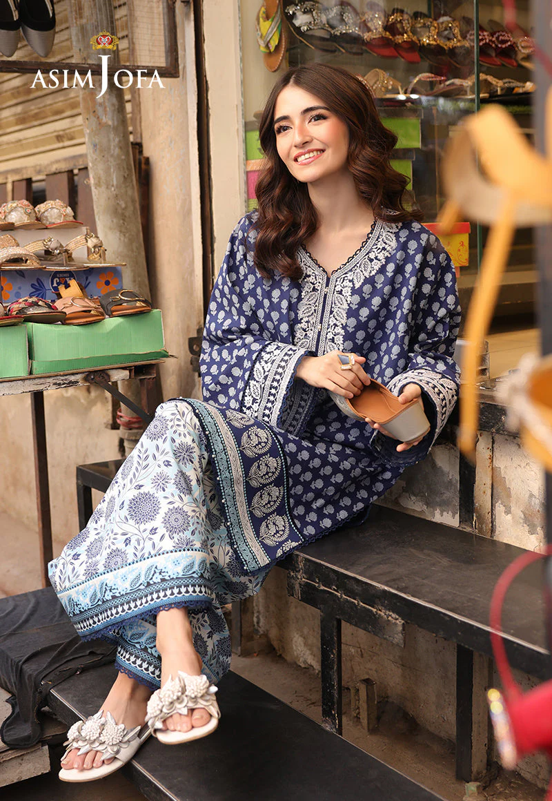 AJUBFD-28 PRINTED EMBROIDERED LAWN STITCHED 2 PCS - Image 2