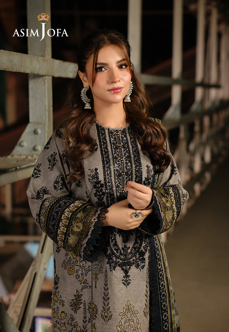 AJUBF-51 PRINTED EMBROIDERED LAWN 3 PCS - Image 5