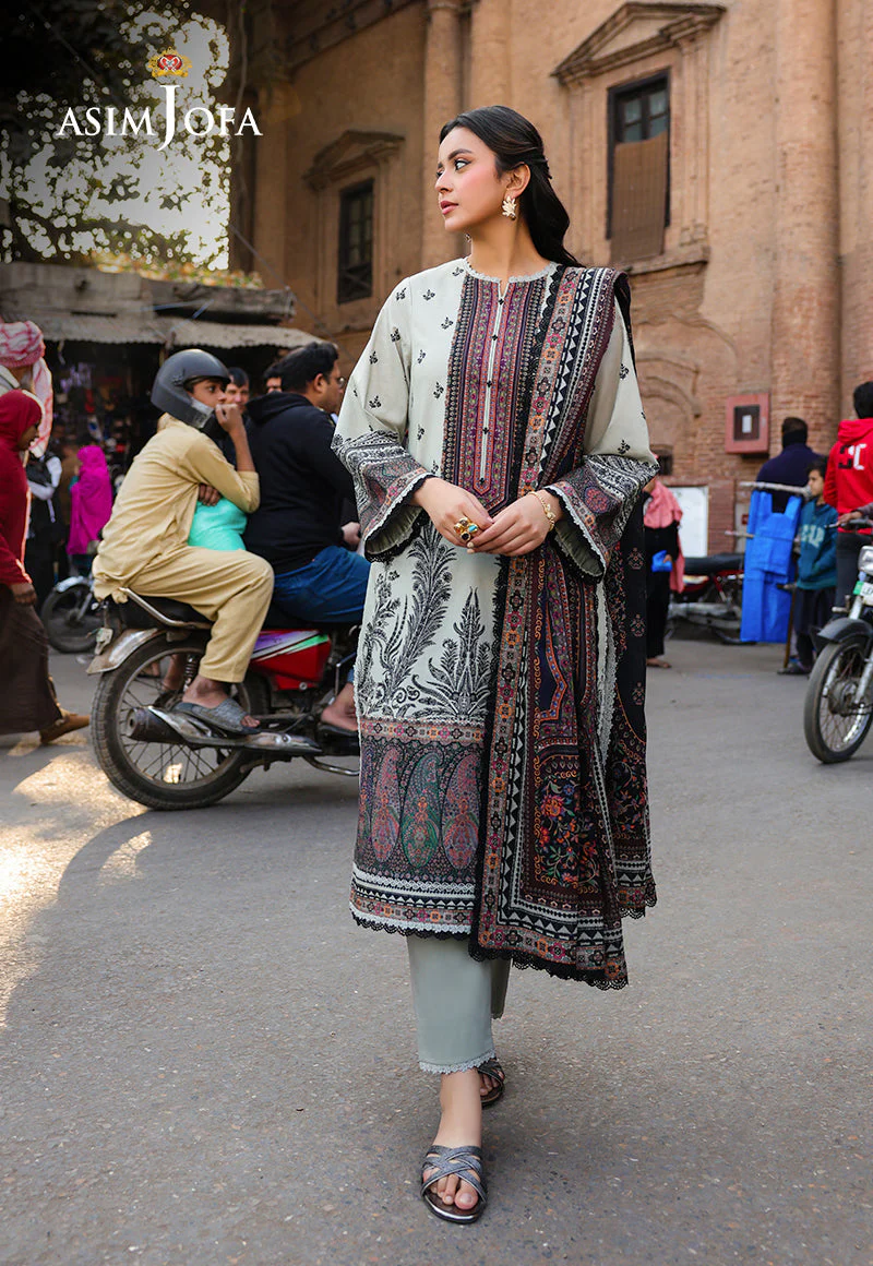 AJUBFD-56 DIGITAL PRINTED LAWN Stitched 3 PCS - Image 2