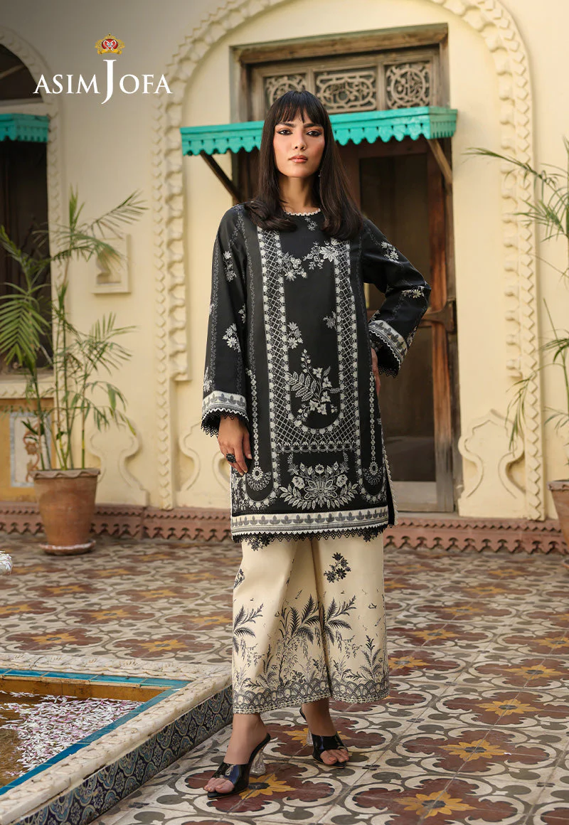 AJUBFD-60 DIGITAL PRINTED LAWN STITCHED 2 PCS - Image 3