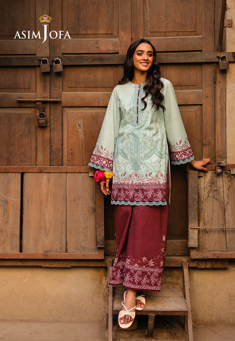 AJUBFD-61 DIGITAL PRINTED LAWN STITCHED 2 PCS - Image 5