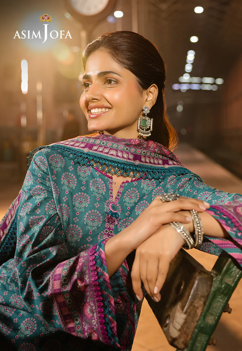 AJUBFD-64 DIGITAL PRINTED LAWN STITCHED 3 PCS - Image 2