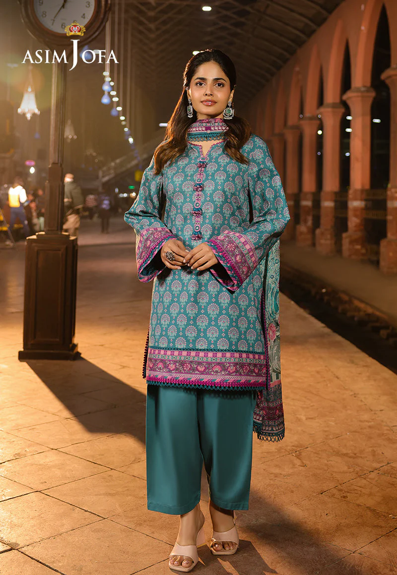 AJUBFD-64 DIGITAL PRINTED LAWN STITCHED 3 PCS - Image 3