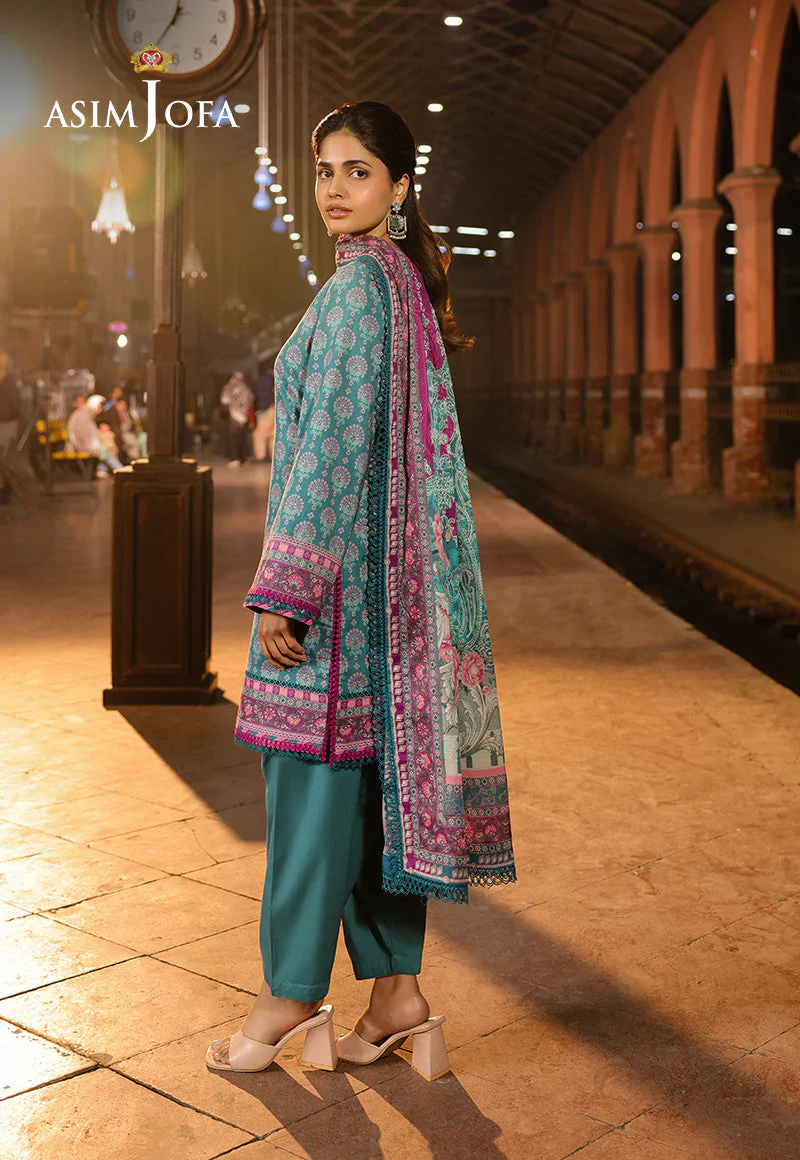 AJUBFD-64 DIGITAL PRINTED LAWN STITCHED 3 PCS - Image 4