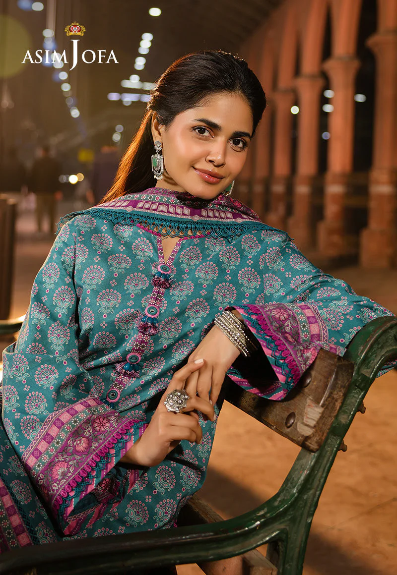 AJUBFD-64 DIGITAL PRINTED LAWN STITCHED 3 PCS - Image 5