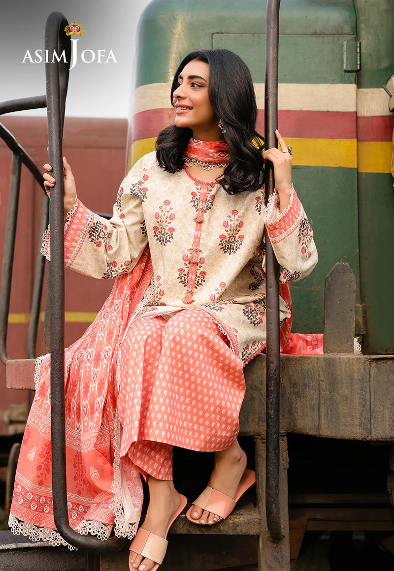 AJUBFD-69 DIGITAL PRINTED LAWN STITCHED 3 PCS - Image 4