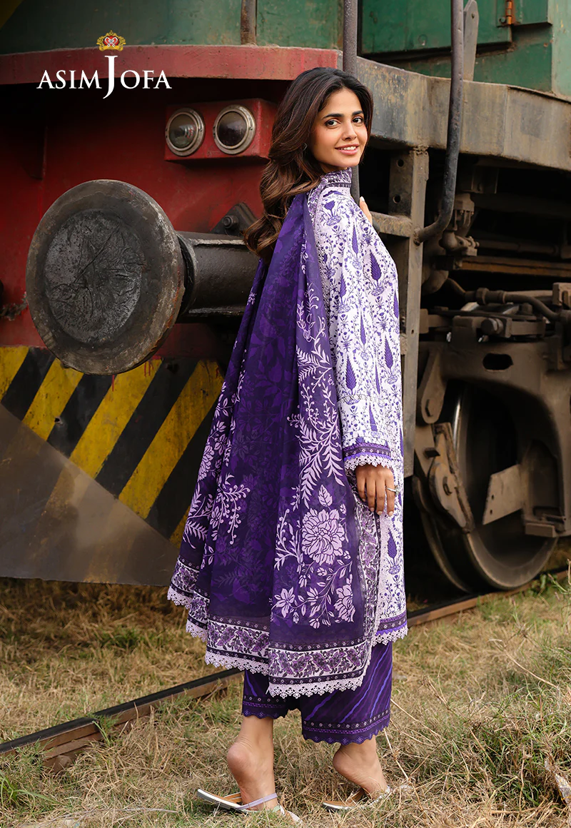 AJUBF-73 DIGITAL PRINTED LAWN 3 PCS - Image 4