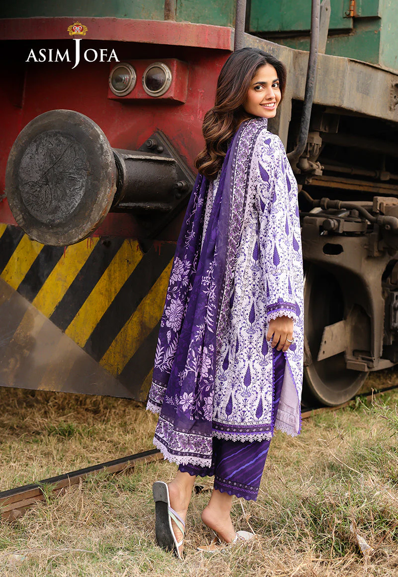 AJUBFD-73 DIGITAL PRINTED LAWN Stitched 3 PCS - Image 3