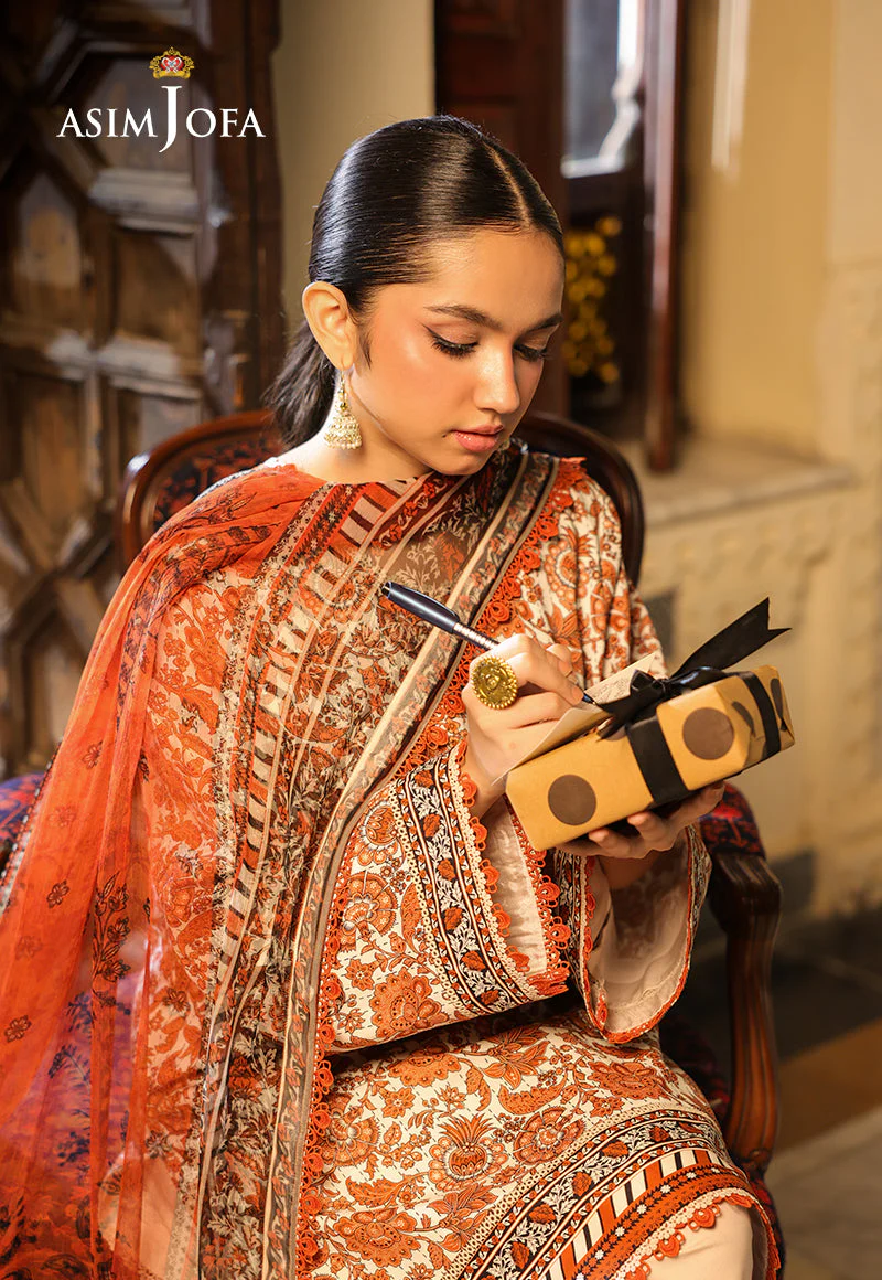 AJUBFD-89 DIGITAL PRINTED LAWN Stitched 2 PCS - Image 4