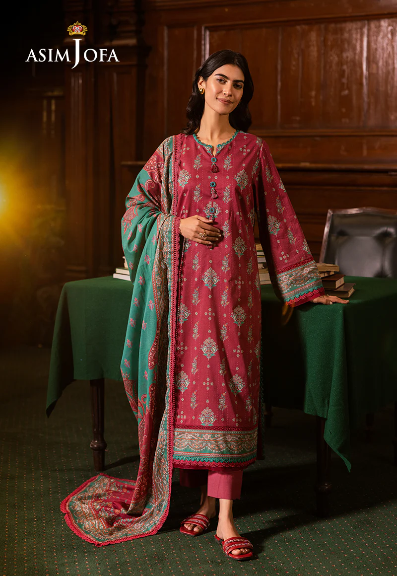 AJUBJ-38 Printed Lawn 3 Pcs - Image 3