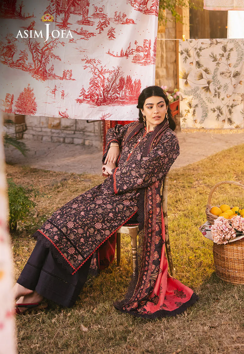 AJUBJD-18 Printed Lawn Stitched 3 Pcs - Image 6