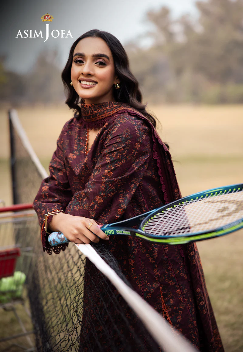 AJUBJD-28 Printed LAWN Stitched 3 PC - Image 9