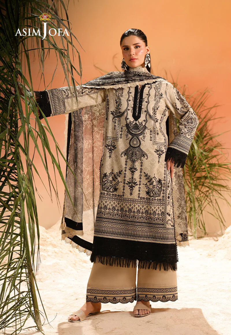 AJUBU-18 Printed Embroidered Lawn 2 Pcs - Image 11