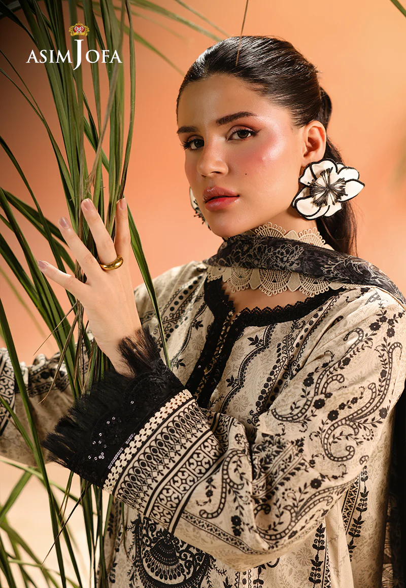 AJUBU-18 Printed Embroidered Lawn 2 Pcs - Image 5
