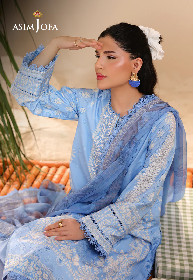 AJUBU-19 Printed Embroidered Lawn 2 Pcs - Image 3