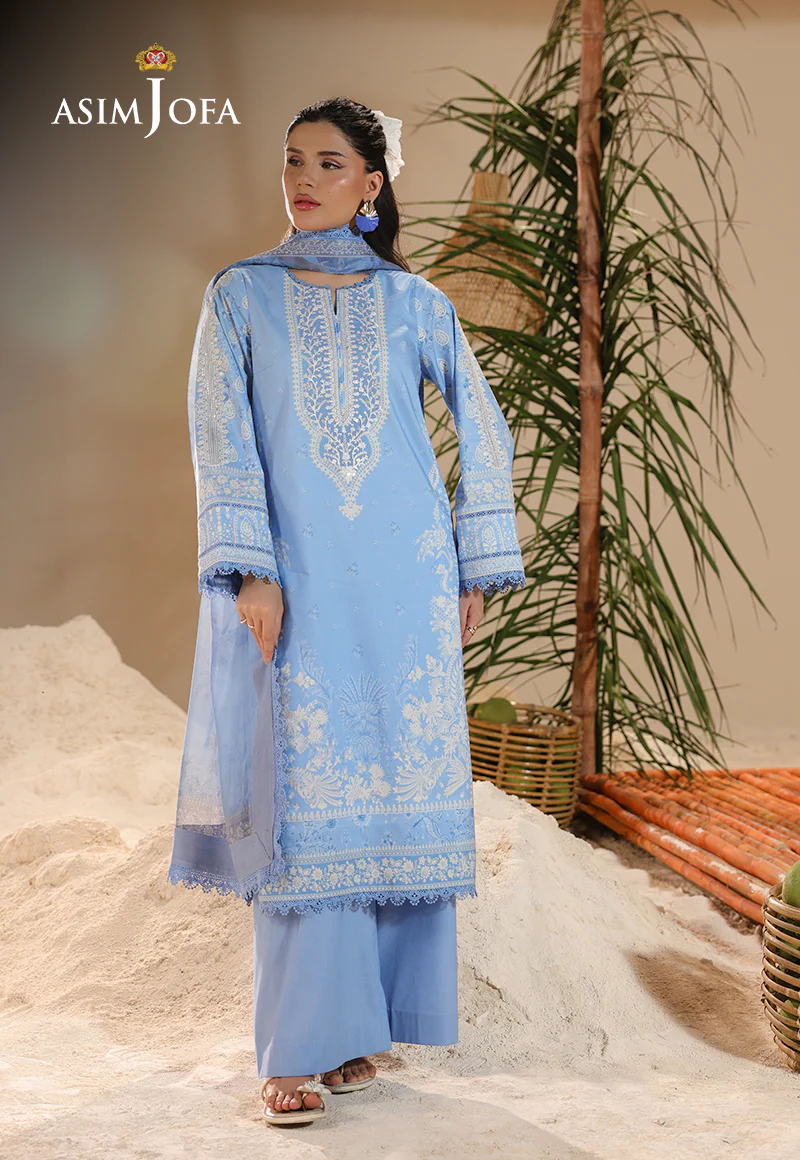 AJUBU-19 Printed Embroidered Lawn 2 Pcs - Image 8