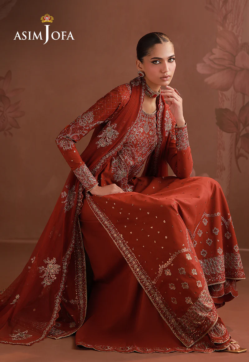 AJULD-02 Embroidered Boski Silk Unstitched 3 Pcs - Image 5