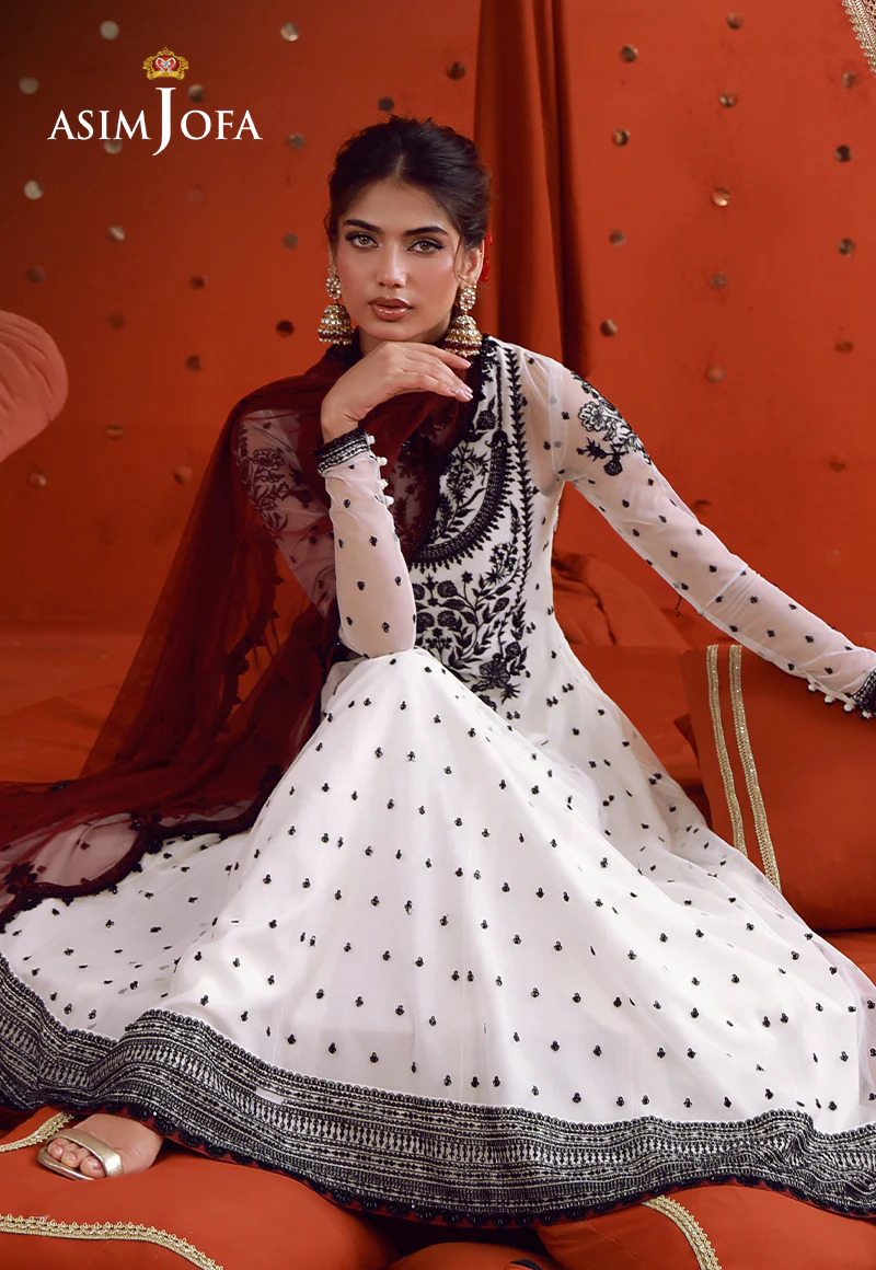 AJULFB-03 Embroidered Poly Net Unstitched 2 Pcs - Image 7