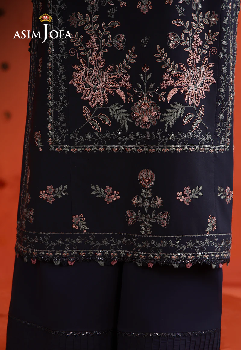 AJULFB-05 Embroidered Boski Silk Unstitched 3 Pcs - Image 6