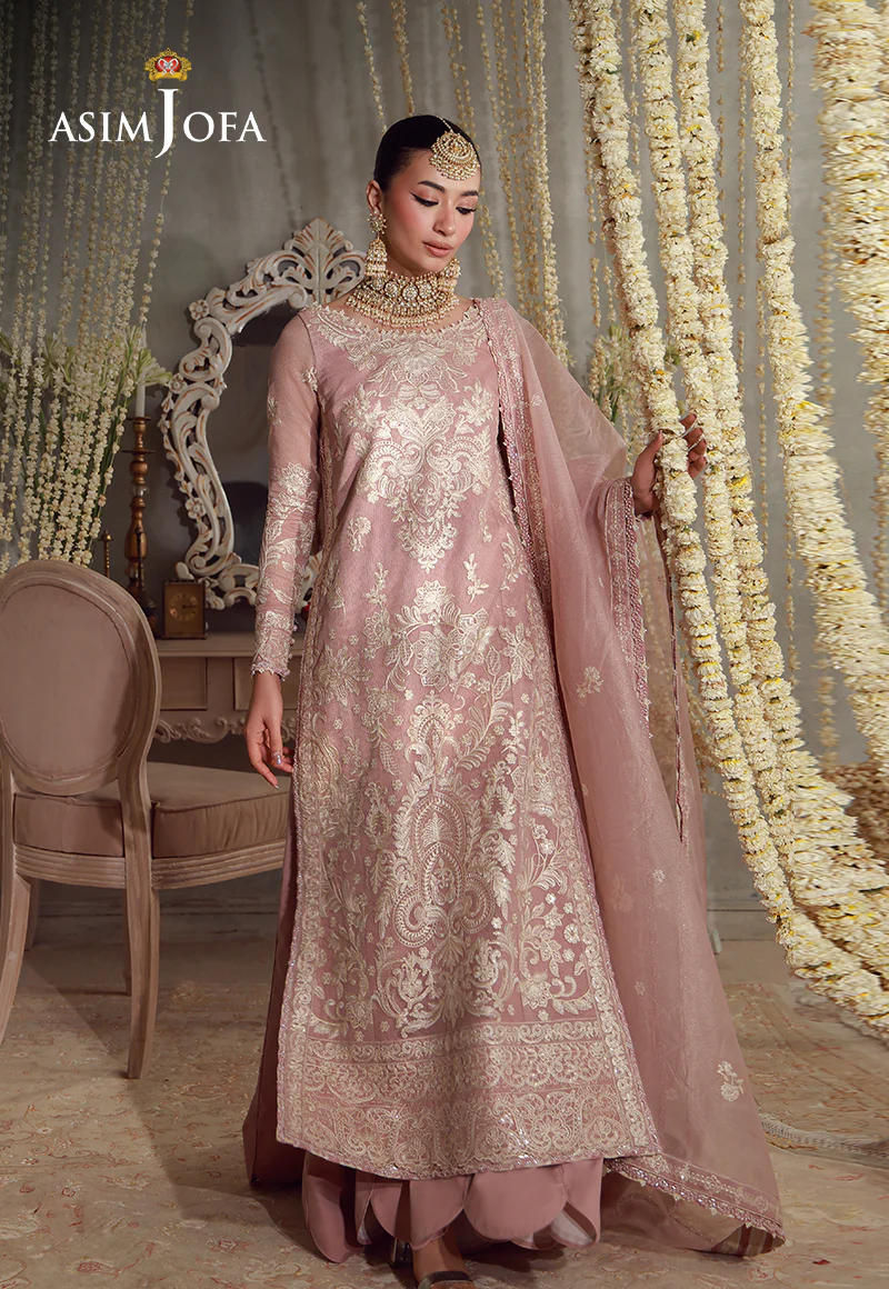 AJULFED-09 Embroidered Javeria Net st3 Pcs - Image 4